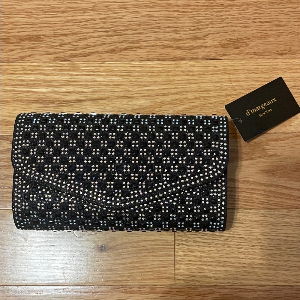 Black Beaded Clutch